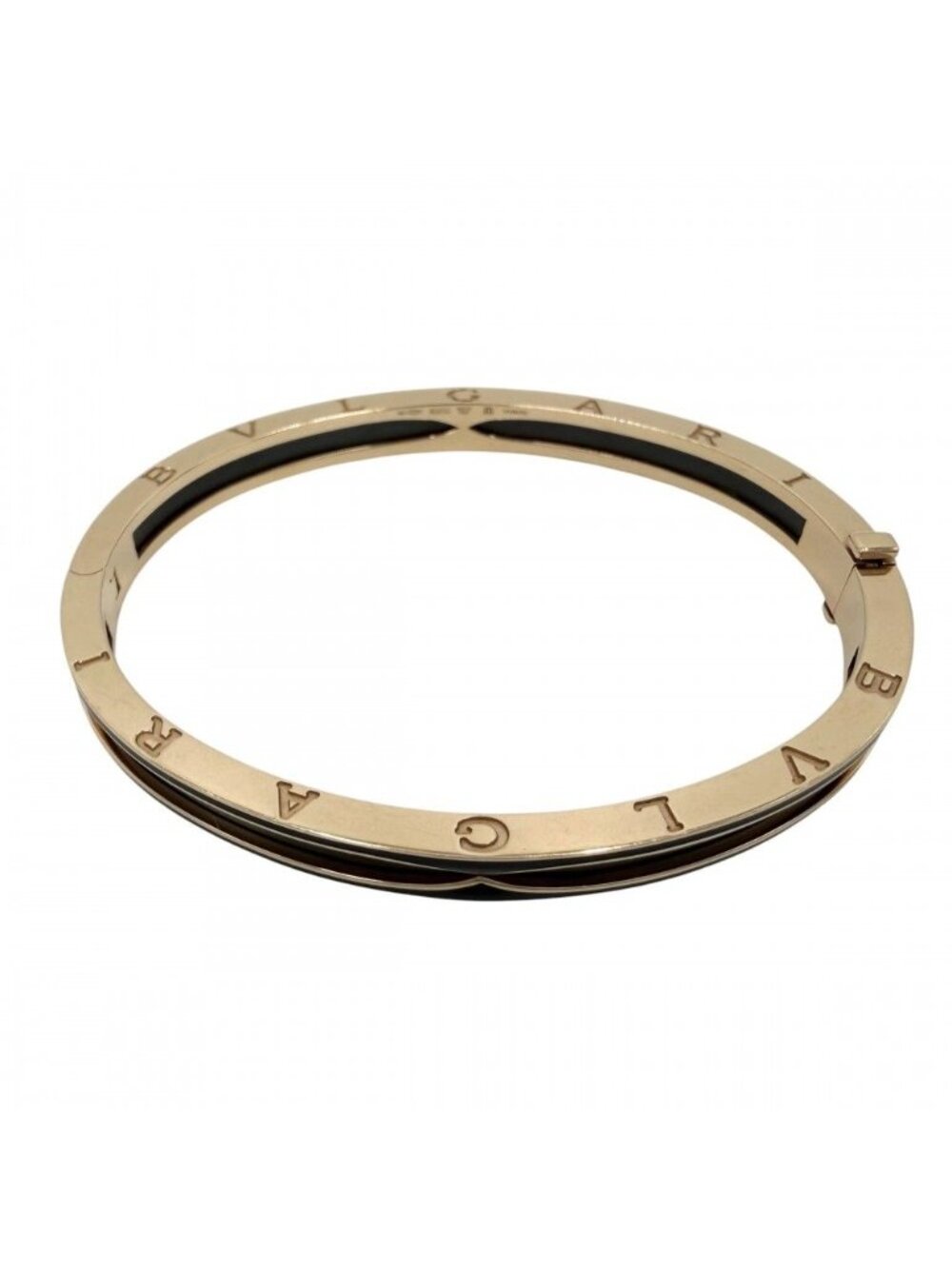 Bvlgari Bracelet B.Zero1 B.Zero1 Open Bangle M 18K Pink Gold Ceramic Black